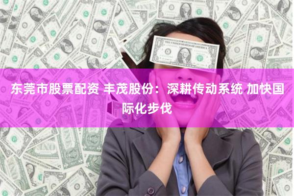 东莞市股票配资 丰茂股份：深耕传动系统 加快国际化步伐
