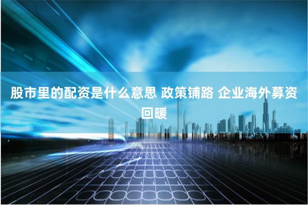 股市里的配资是什么意思 政策铺路 企业海外募资回暖